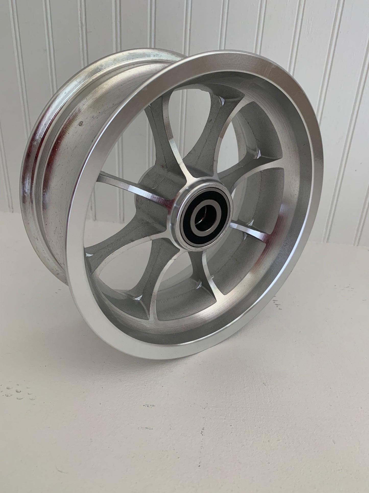 8- Spoke Aluminum Garden Tractor Wheels 4"x8" (Sold in pairs)