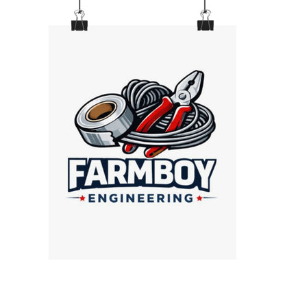 Farmboy Engineering Matte Poster — Farm Tools Wall Art