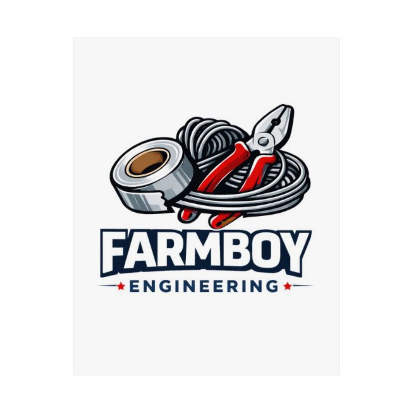 Farmboy Engineering Matte Poster — Farm Tools Wall Art