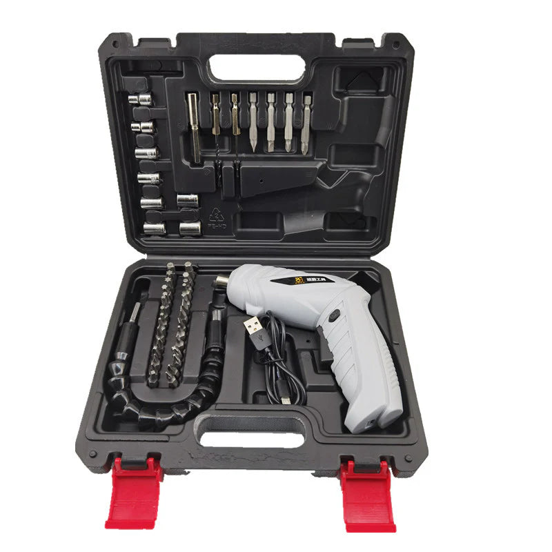 Compact Cordless Lithium-Ion Screwdriver Kit with Multiple Bits