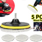 5PCS 6" Buffing Polishing Pad Wool Wheel Mop Kit for Car Polisher Drill Adapter