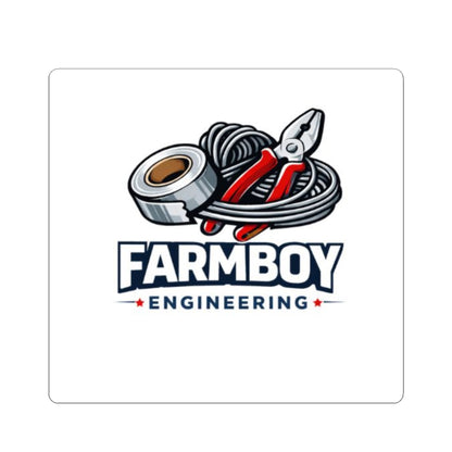 Farmboy Engineering Sticker — Tool & Wire Logo Kiss-Cut Sticker