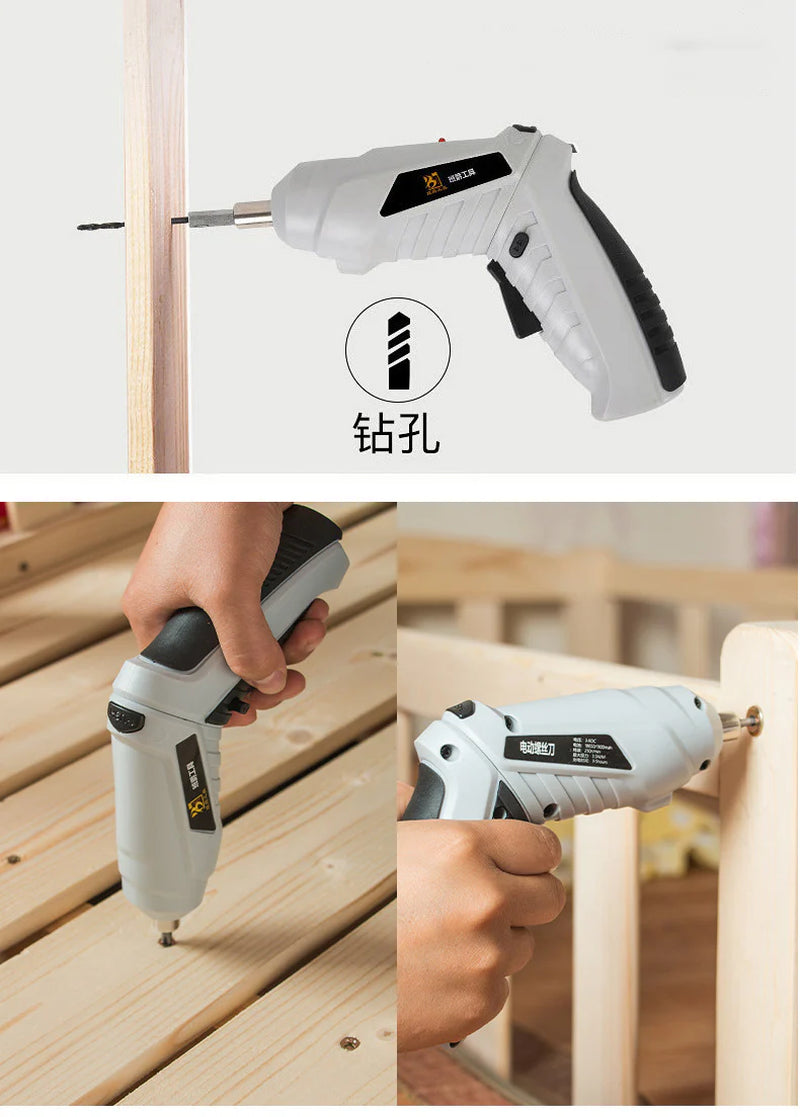 Compact Cordless Lithium-Ion Screwdriver Kit with Multiple Bits
